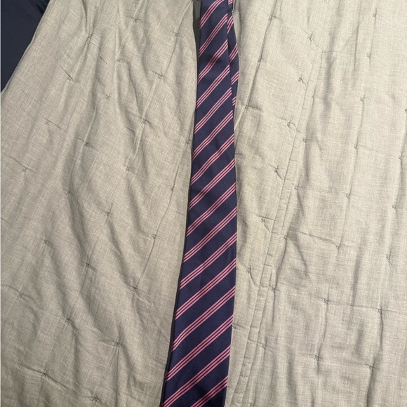 Eton Navy and Pink Striped Tie